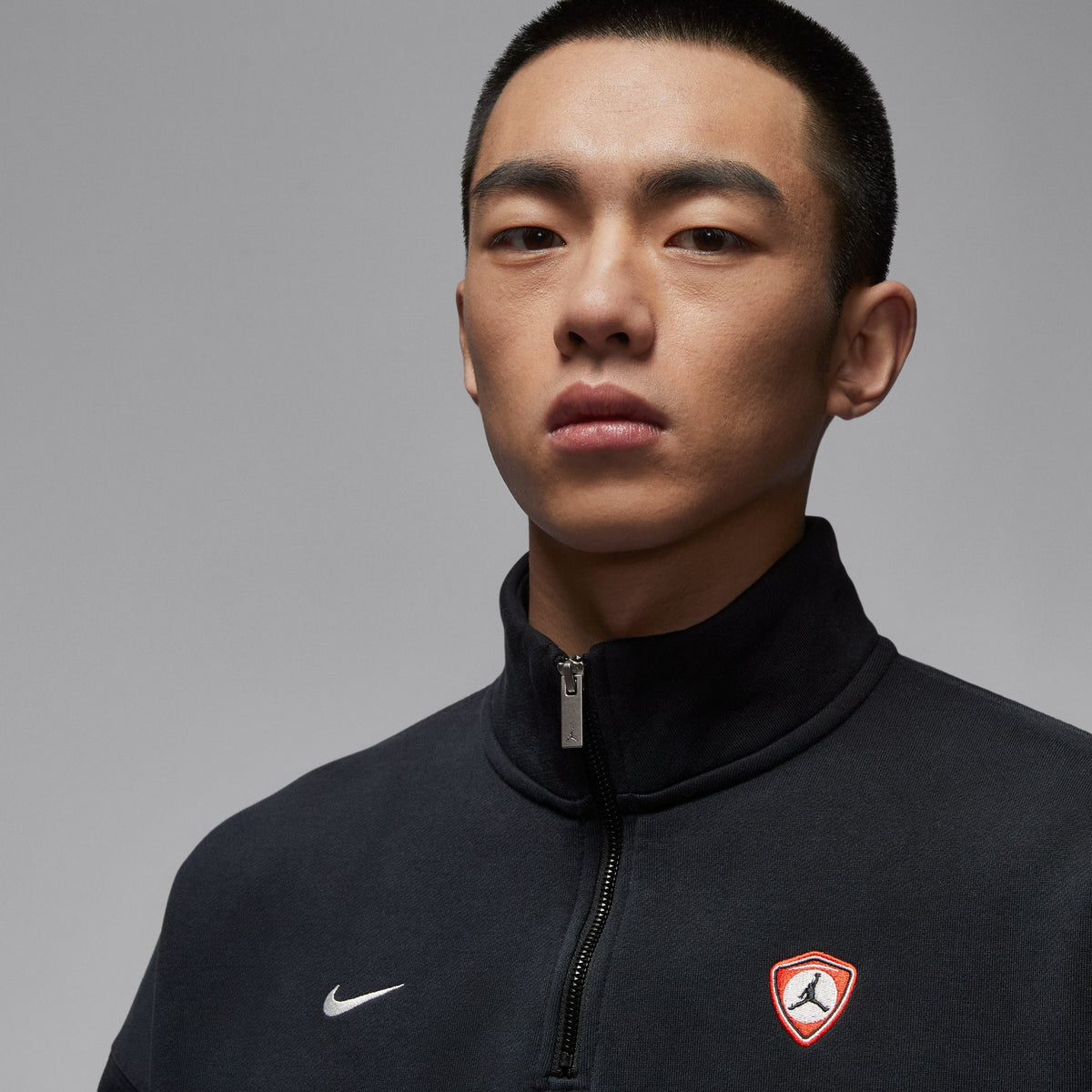 Jordan Flight Graphic Fleece 1/4-Zip Top 'Black Sail' IF1817-010