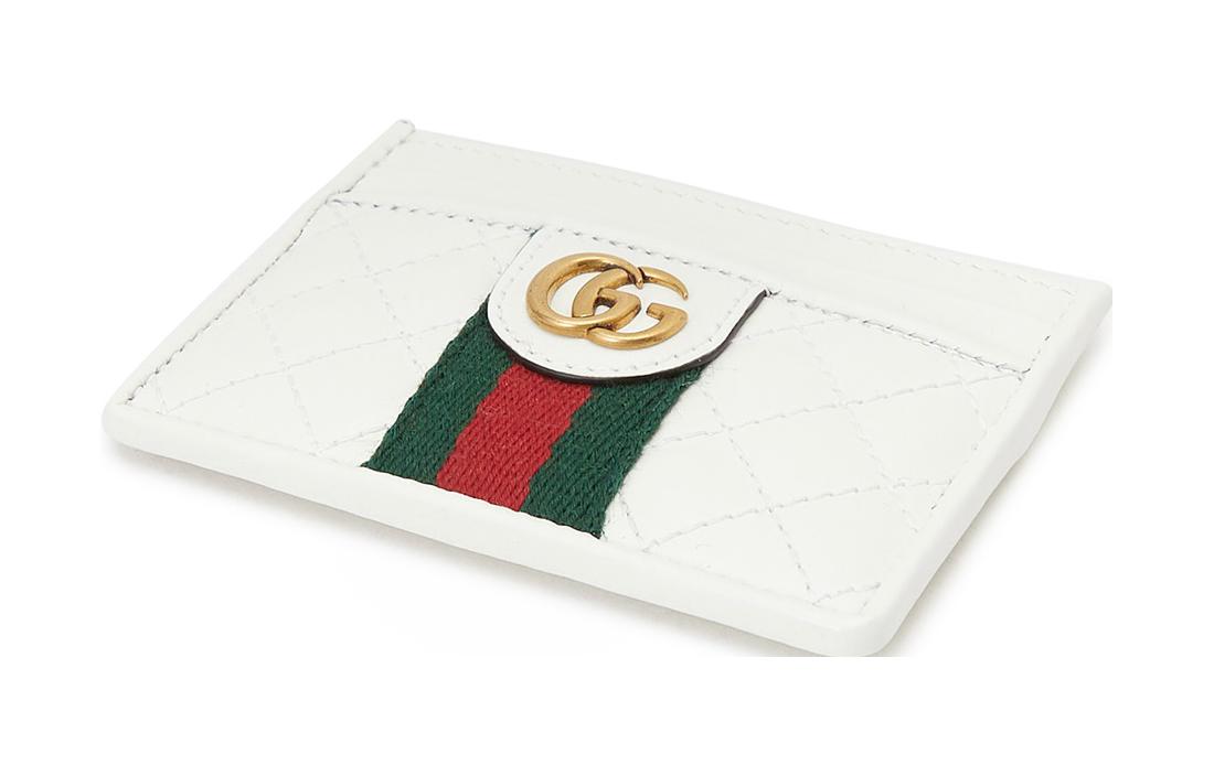 (WMNS) Gucci Cowhide Card Package White/Red/Green 536454-0YKBT-9179