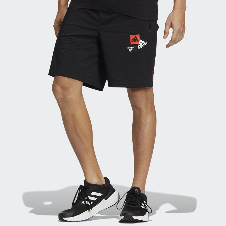 Men's adidas Mh Bp3 Wvsht Athleisure Casual Sports Solid Color Logo Shorts Black HM2972
