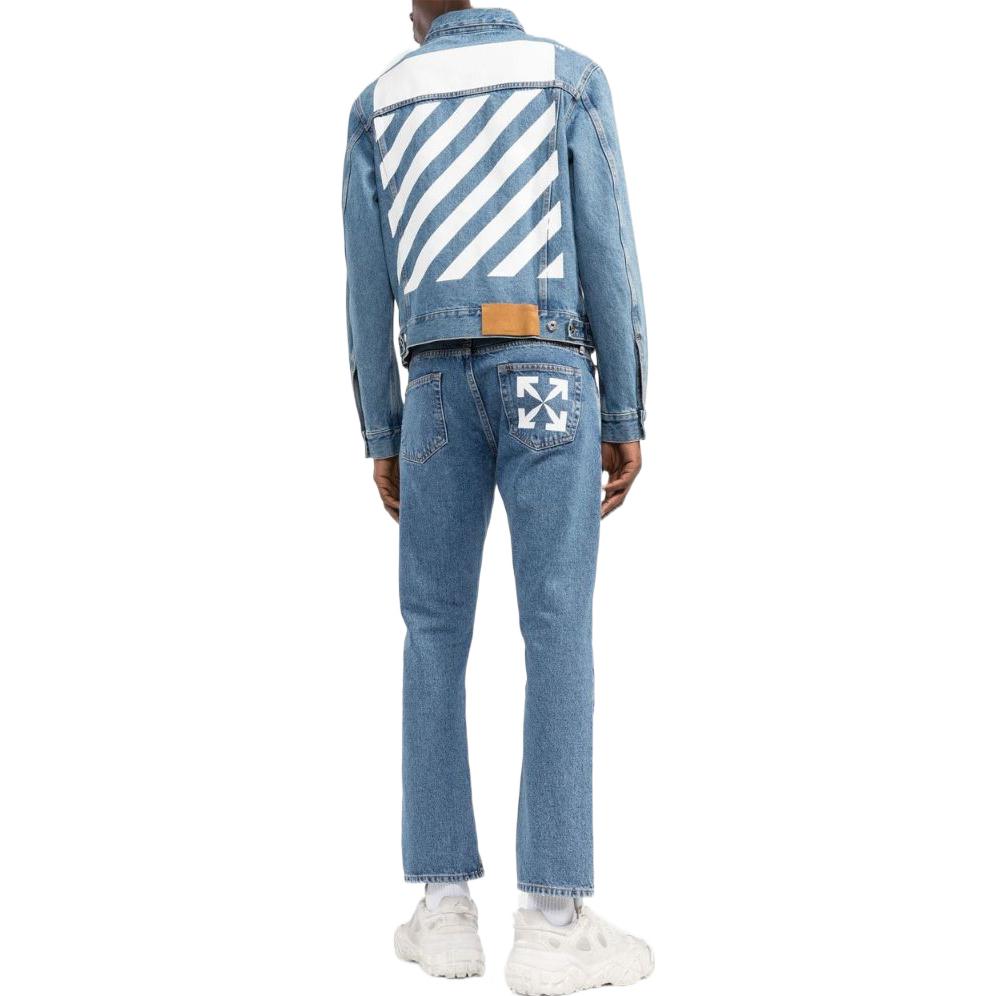 Off-White Diag-Stripe Denim Jacket OMYE079C99DEN0044901