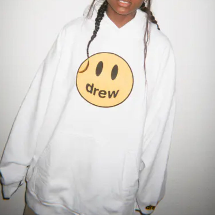 Drew House Mascot Smiling Face Printing Unisex White DR-SS20-017