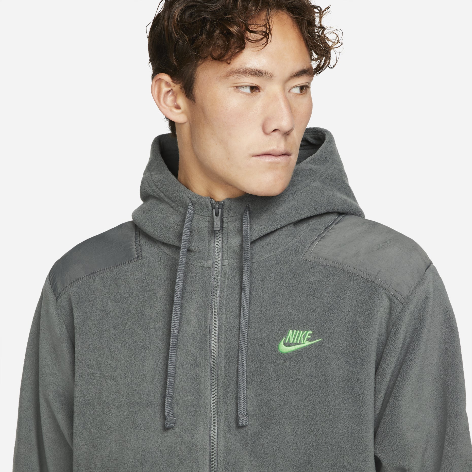 Nike NSW fleece hooded jacket 'Grey' DD4883-068