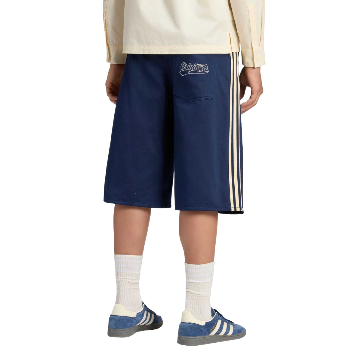 adidas Firebird Twill Jorts Asia Sizing 'Night Indigo' KR7234