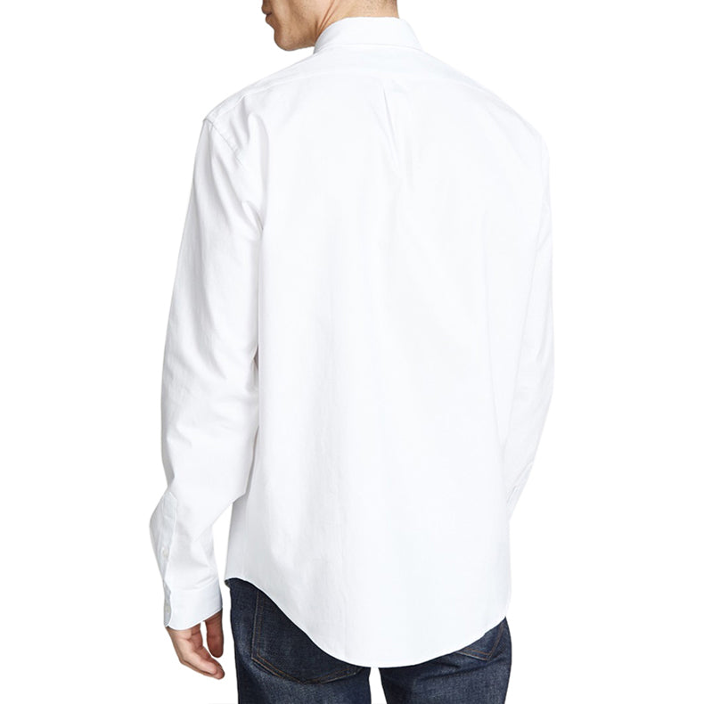Men's KENZO Tiger Head Embroidered Business Casual Shirt White F965CH4001LD-01