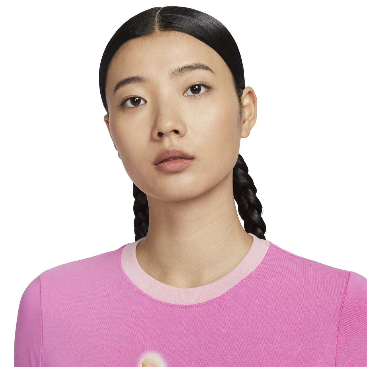 (WMNS) Nike Sportswear Graphic Slim Crop T-shirt Asia Sizing 'Pink' HM4621-675