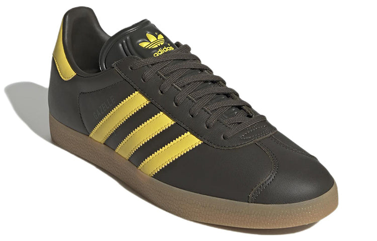 adidas Gazelle Shoes 'Shadow Olive Impact Yellow' HQ9873