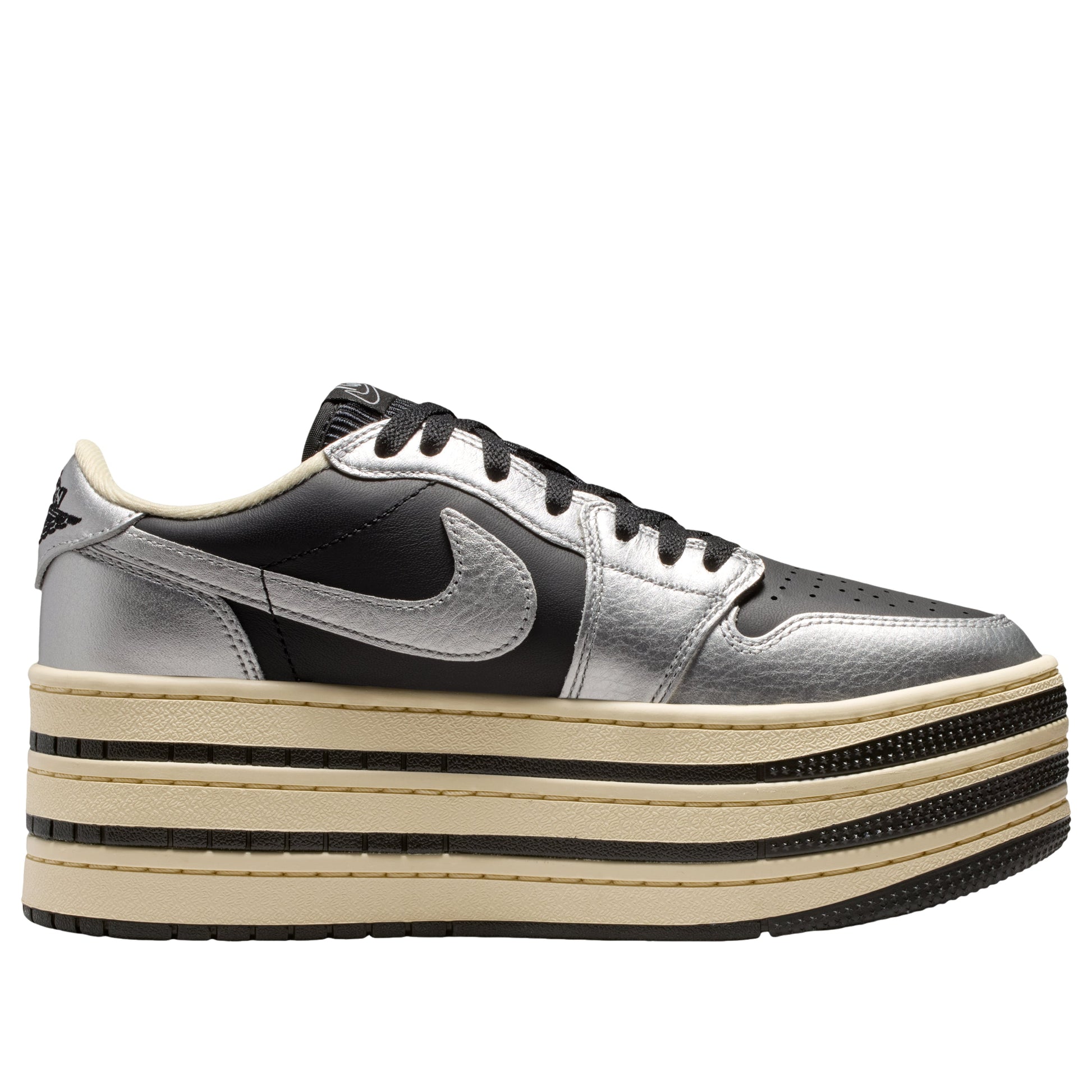 (WMNS) Air Jordan 1 Triple Srack 'Metallic Silver Muslin Black' HV8288-001