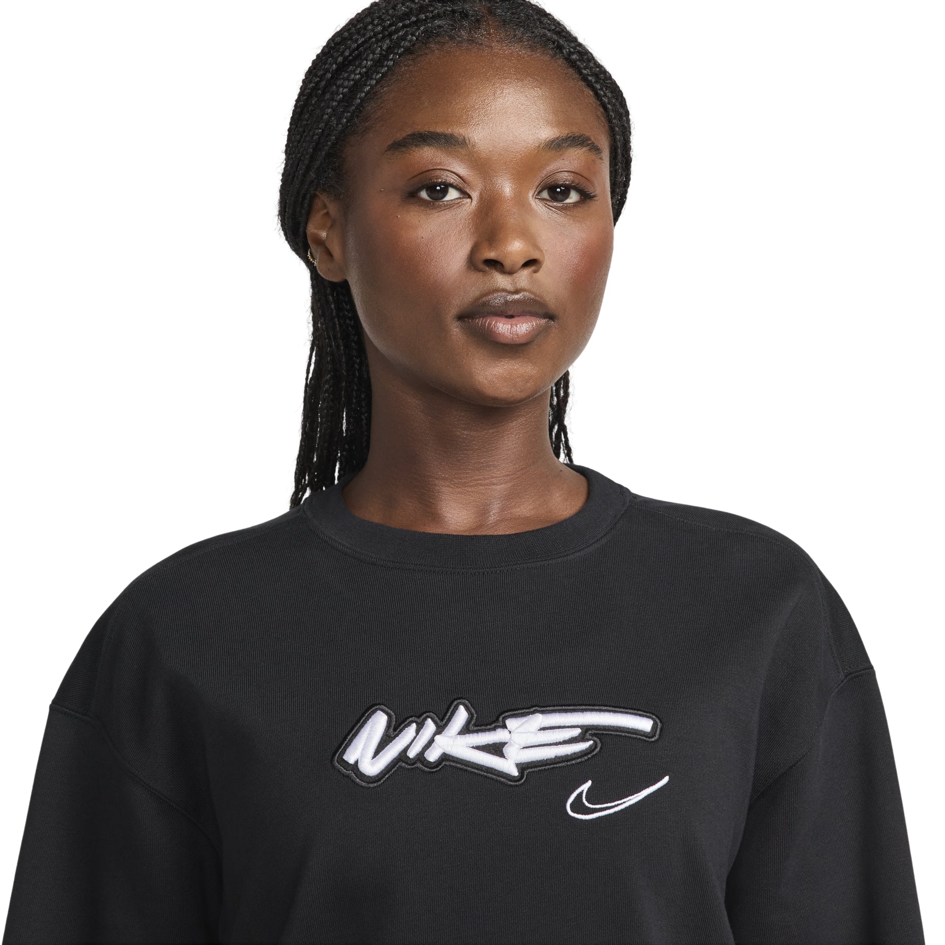 (WMNS) Nike Sportswear Breaking Loose French Terry Sweatshirt Asia Sizing 'Black' FZ0257-010