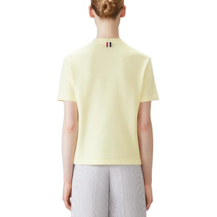 (WMNS) THOM BROWNE Short Sleeve T-Shirt 'Yellow' FJS207A-00050-740