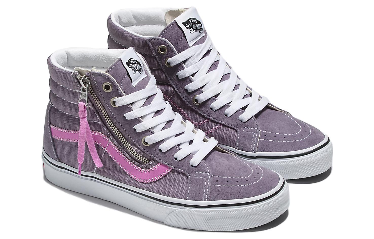 Vans Sk8Hi Reissue Side Zip 'Grey Pink' VN0007NZBJD