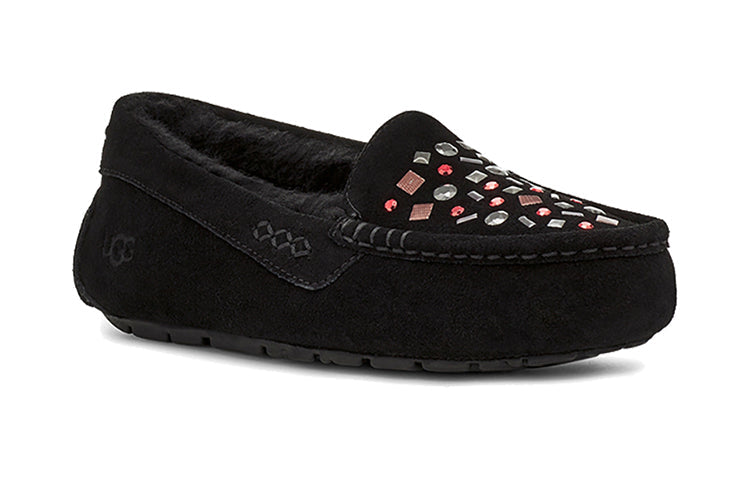 (WMNS) UGG Ansley Stud 2 (Rivets) Slip on Black 1119100-BLK