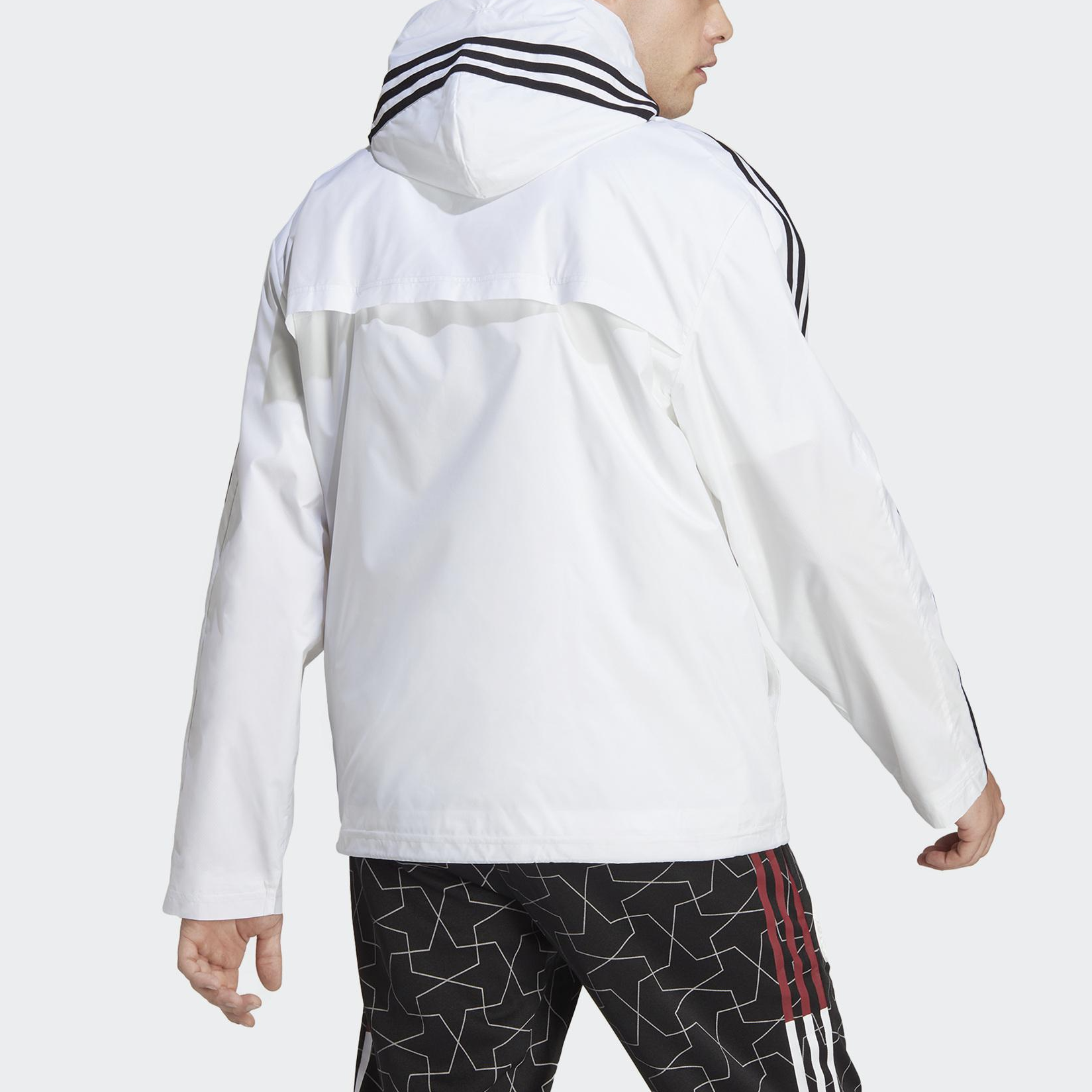 adidas Essentials 3-Stripes Woven Windbreaker Jacket 'White' IB0382