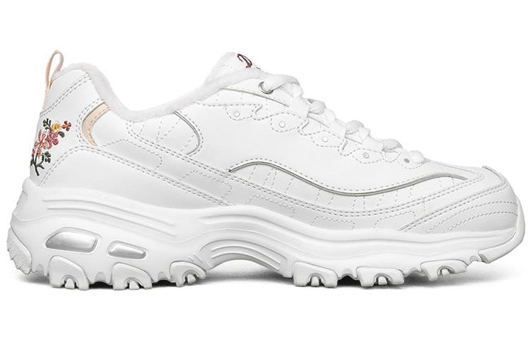 (WMNS) Skechers D'lites 1.0 'White Floral' 66666325-WHT