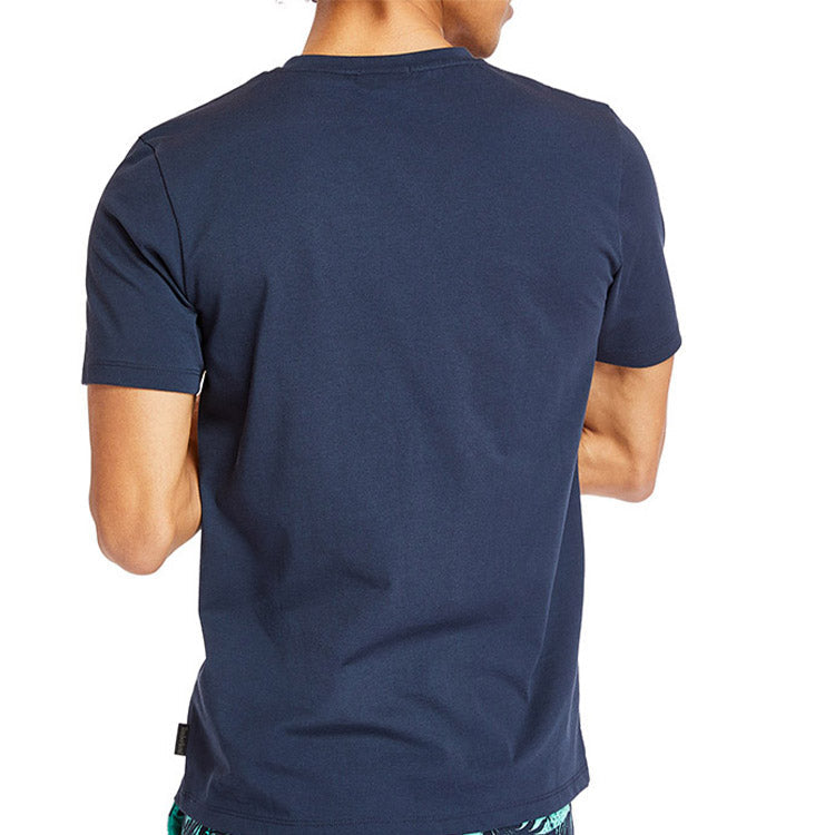 Men's Timberland Casual Short Sleeve Round Neck Blue A1Z18433