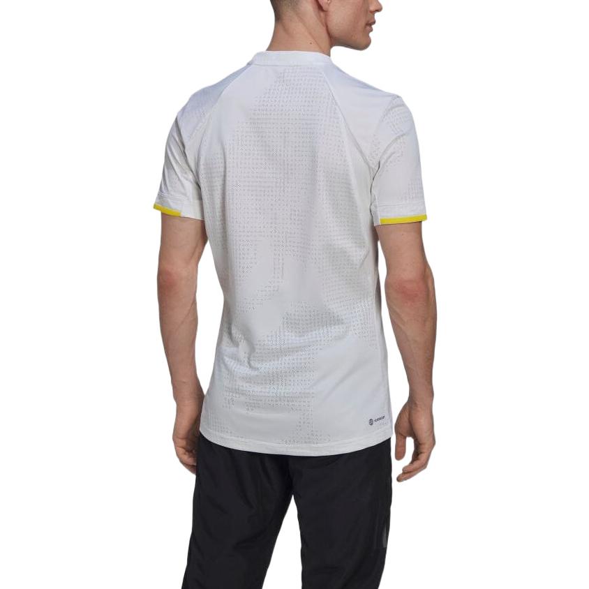 Men's adidas Solid Color Alphabet Logo Printing Round Neck Short Sleeve Japanese Version White T-Shirt HC8540