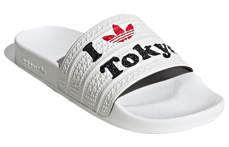 (WMNS) adidas originals Adilette 'White Black' H67741