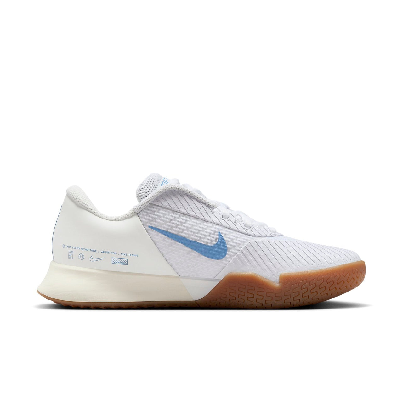 (WMNS) Nike Court Air Zoom Vapor Pro 2 Tennis Shoes 'White Sail Gum Light Brown Light Blue' DR6192-106