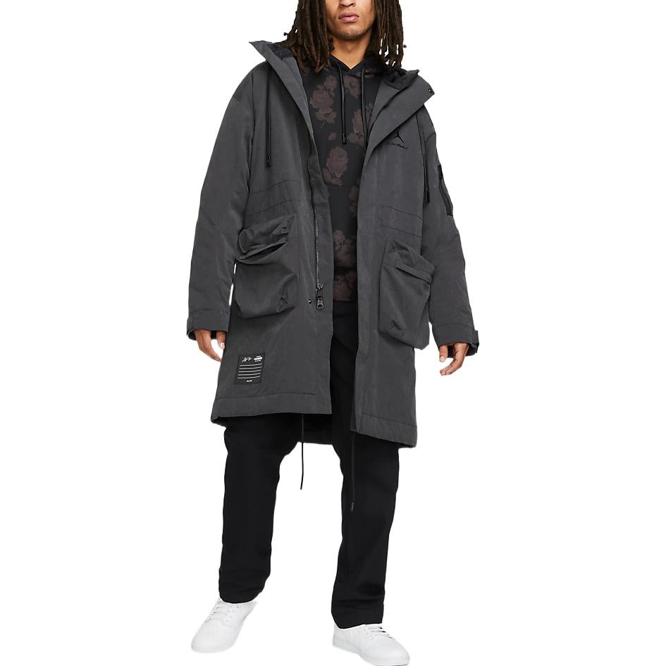 Air Jordan x A Ma Maniere Hooded Trench Coat Asia Sizing 'Grey' DJ9757-010