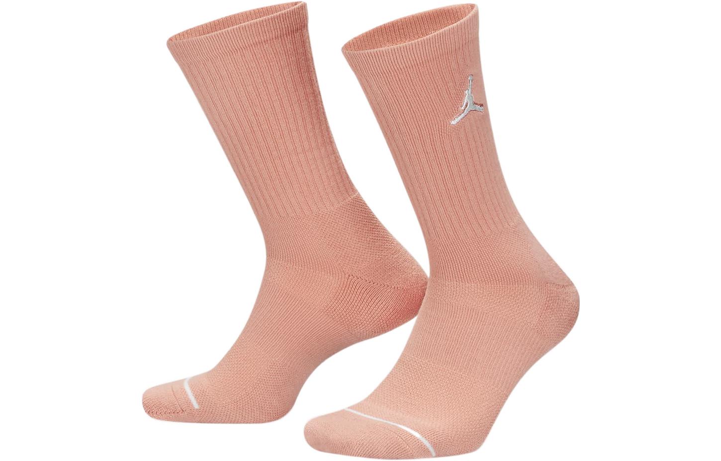 Air Jordan Everyday Max Crew Basketball Socks 'Pink White Beige' SX5545-918