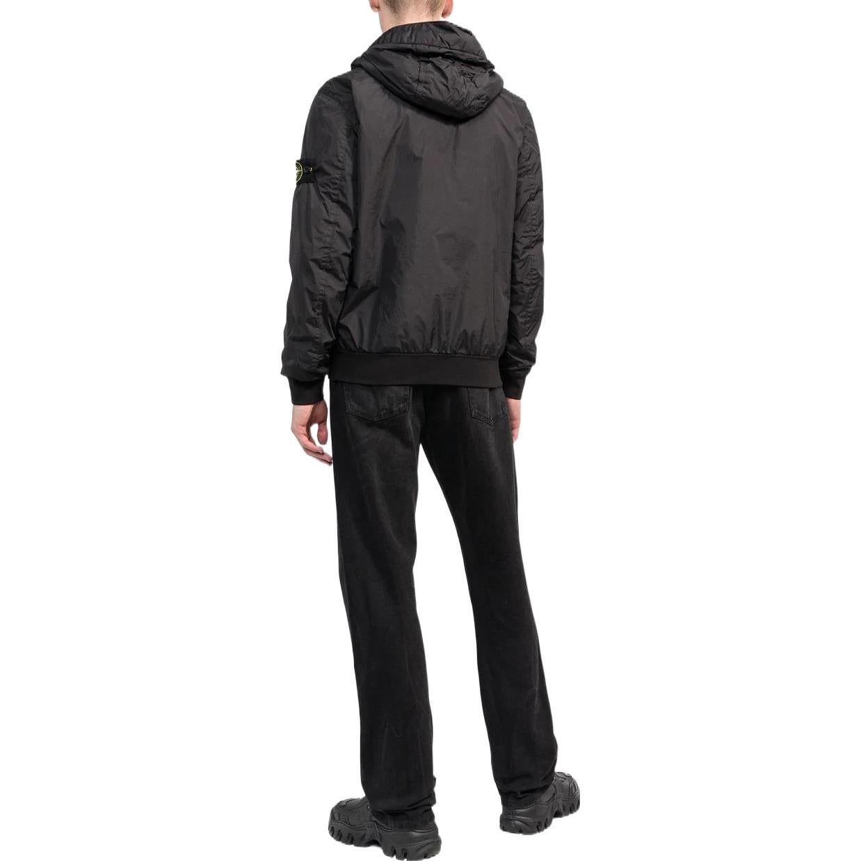 STONE ISLAND Pocket Detail Crinkle Reps Jacket 'Black' 771540723-V0029