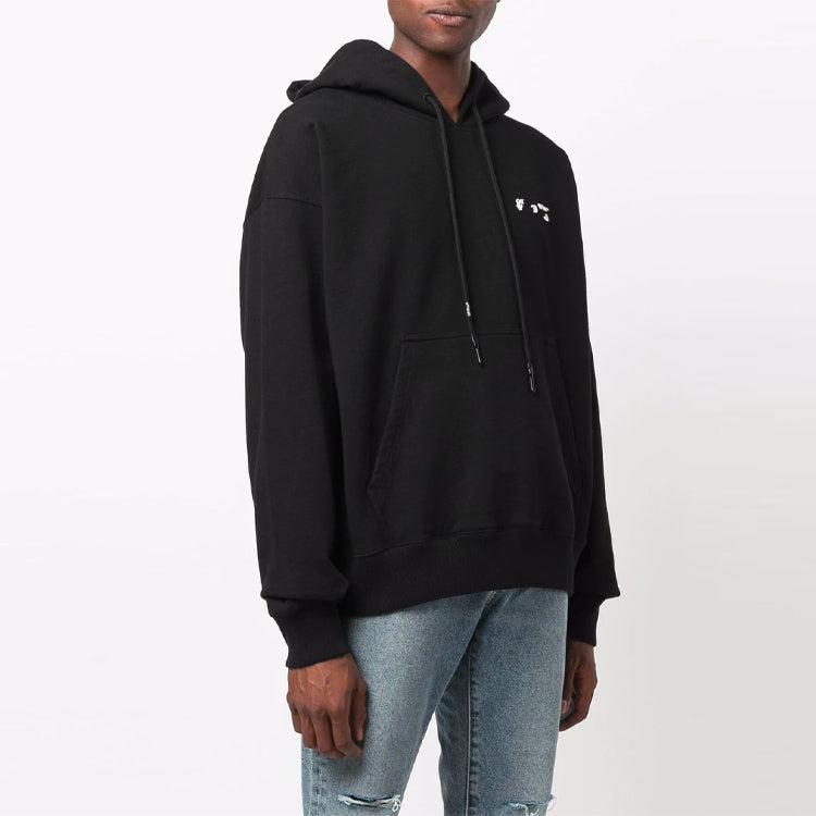 Men's Off-White FW21 Logo Pattern Loose Fit Black OMBB085F21FLE0011001