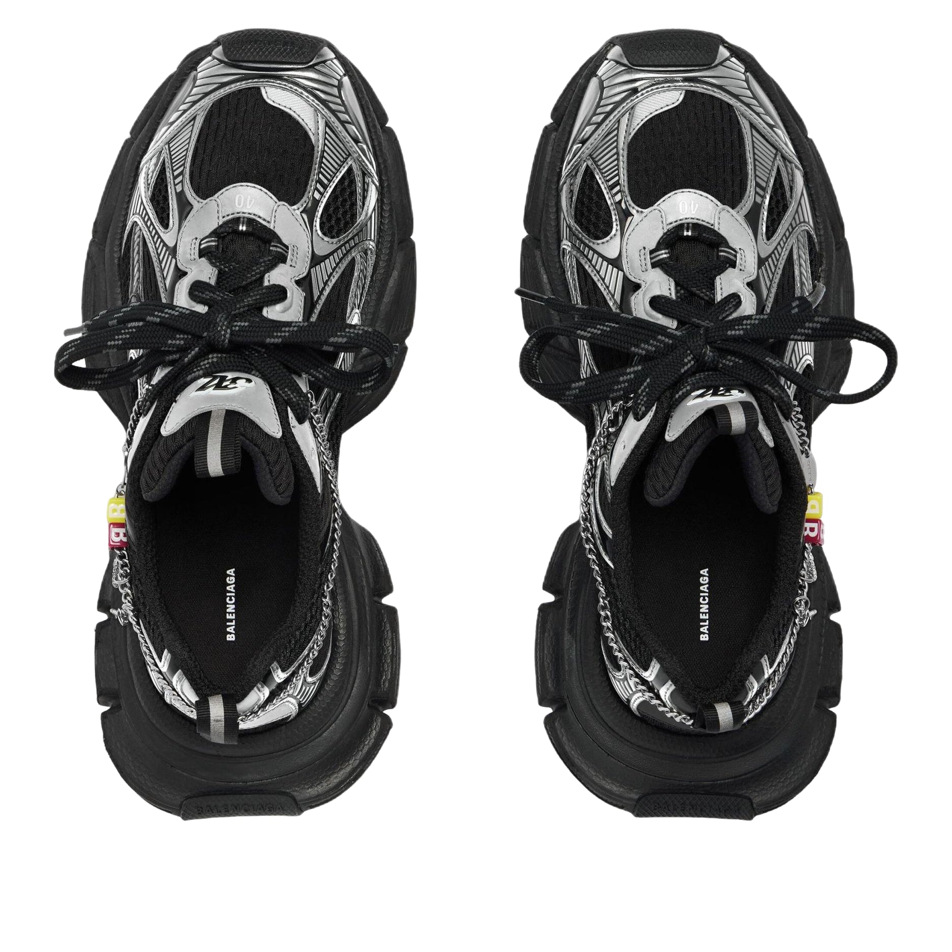 (WMNS) Balenciaga 3XL Sneaker With Charms 'Black Silver' 734731W3XCW1000