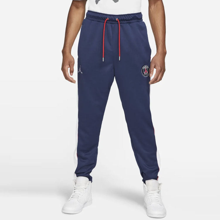 Air Jordan Paris Saint-Germain Side Contrasting Colors Zipper Soccer/Football Sports Pants Blue DB6500-410