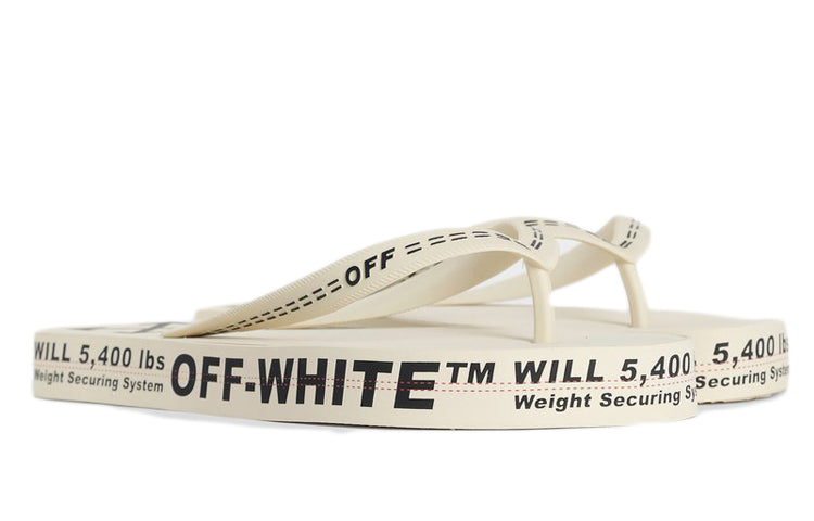 Off-White Beach Alphabet Thick Sole White Flip-Flops OMIA131R20D270014800