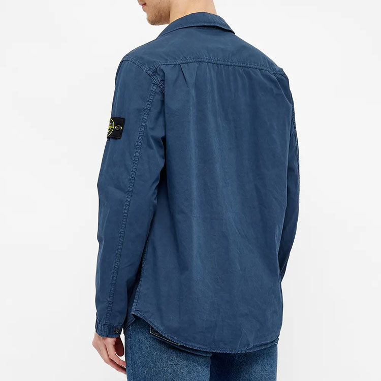 STONE ISLAND Two Pocket Overshirt 'Avio Blue' 7415110WN-V0124