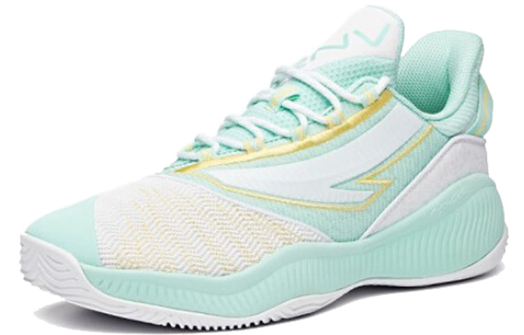 ANTA Leather Basketball Shoes 'White Green Yellow' 112031606-3