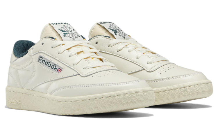 Reebok Club C 85 Wear-resistant Casual Skateboarding Shoes Unisex Brown Green HQ5997