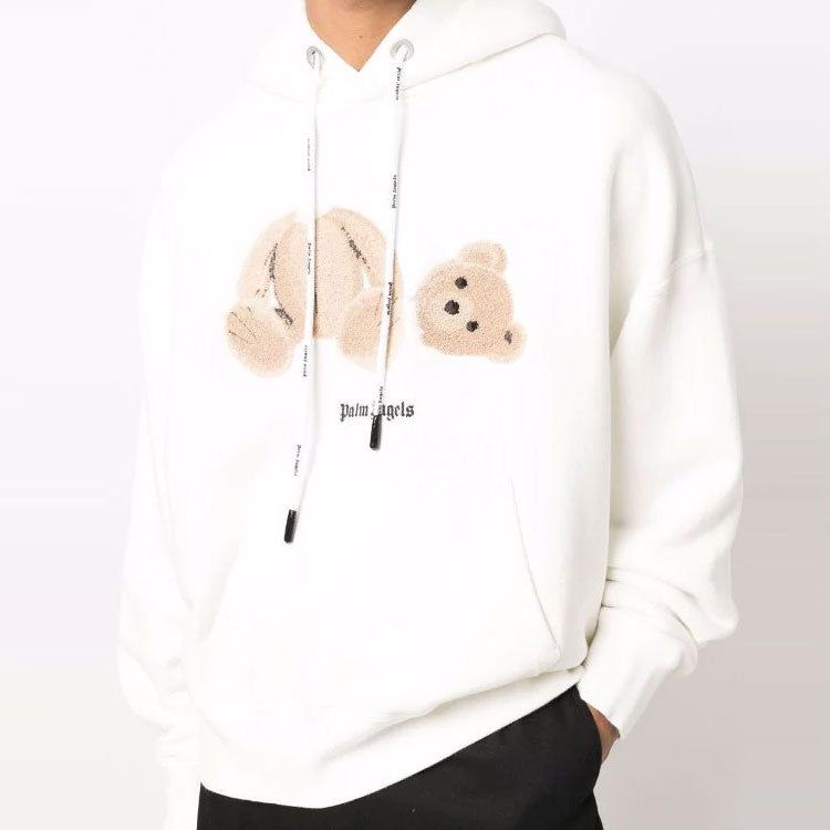 Palm Angels Kill The Bear Popover Hoodie 'Off White Brown' PMBB058C99FLE0010360