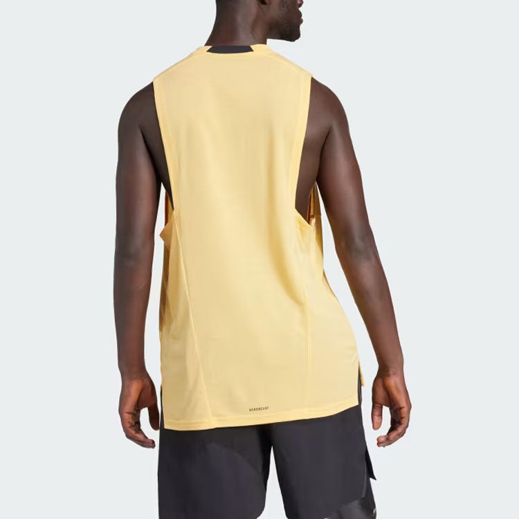 adidas Designed for Training Workout Tank Asia Sizing 'Yellow' IS3823