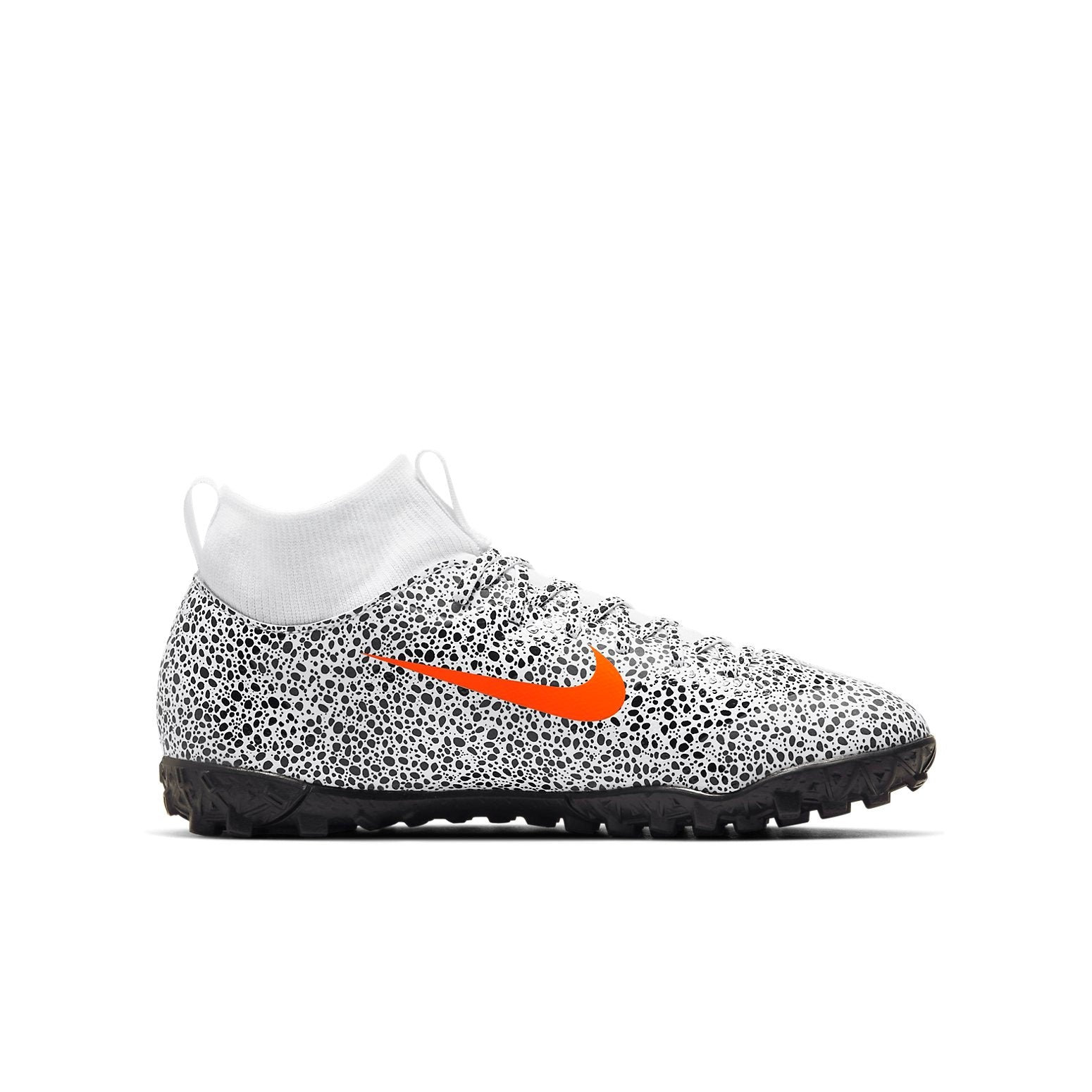 (GS) Nike Jr. Mercurial Superfly 7 Academy CR7 Safari TF Turf 'Black White Orange' CV3187-180