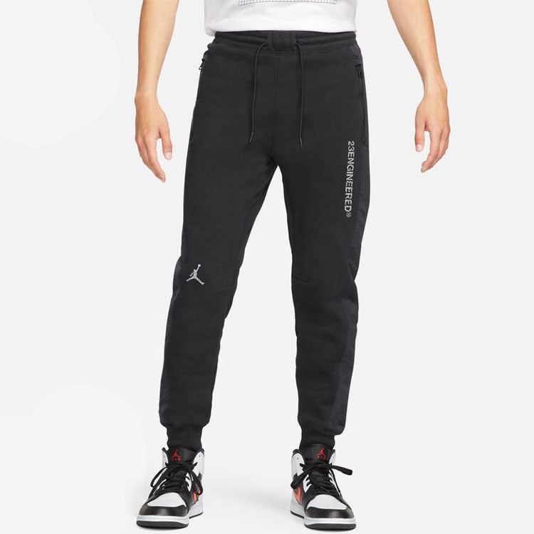 Men's Air Jordan Environmental Friendly Reflective Colorblock Bundle Feet Sports Pants/Trousers/Joggers Black DJ0181-010