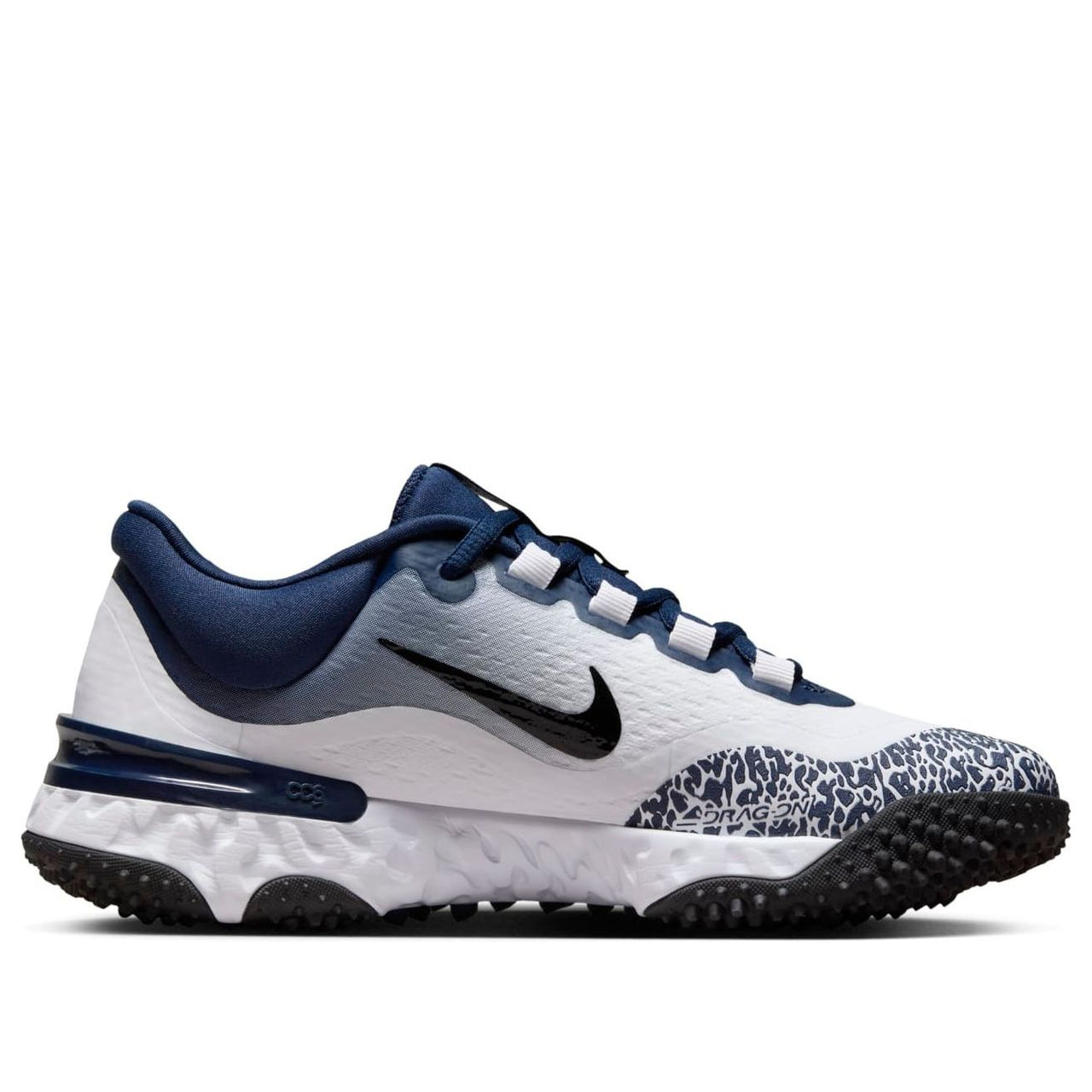 (WMNS) Nike Alpha Huarache Elite 4 Turf 'Midnight Navy White' FD2746-400