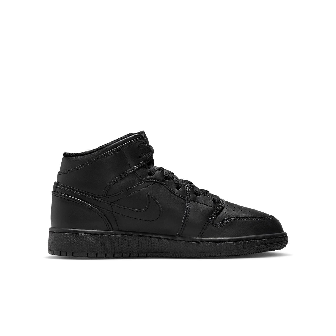 (GS) Air Jordan 1 Mid 'Triple Black' 2022 554725-093