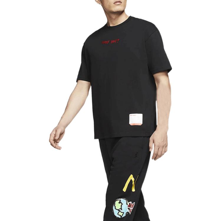 Air Jordan Basketball Sports Short Sleeve Black CW4258-010