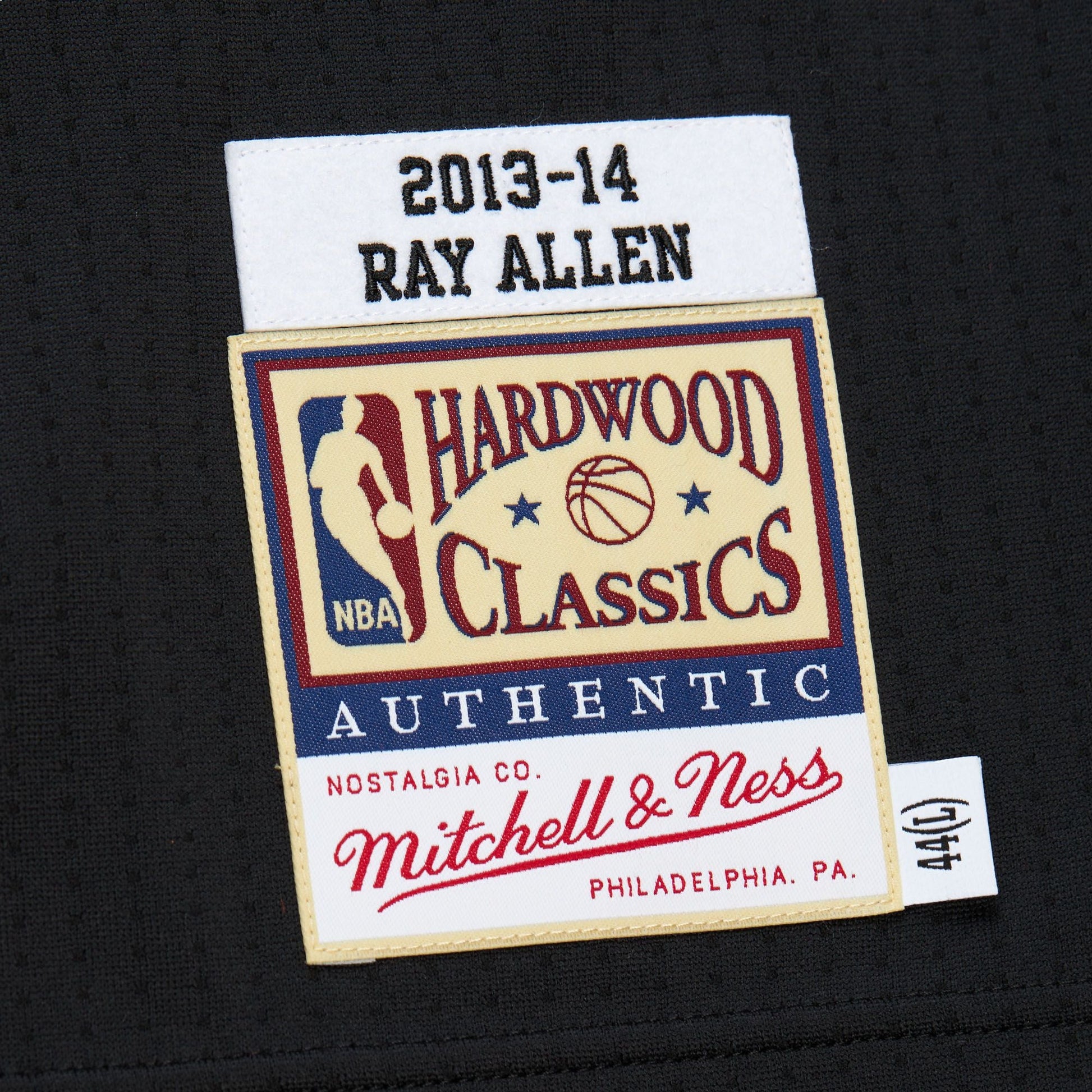 Mitchell & Ness x Miami Heat Dark HWC 2013-14 Jersey 'Ray Allen 34' AJY46495-MHE13RALBLCK