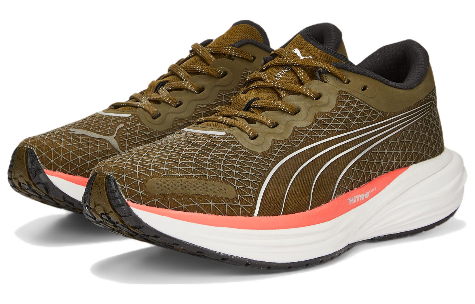 PUMA Deviate Nitro 2 Winterised 'Deep Olive-Salmon' 376856-02