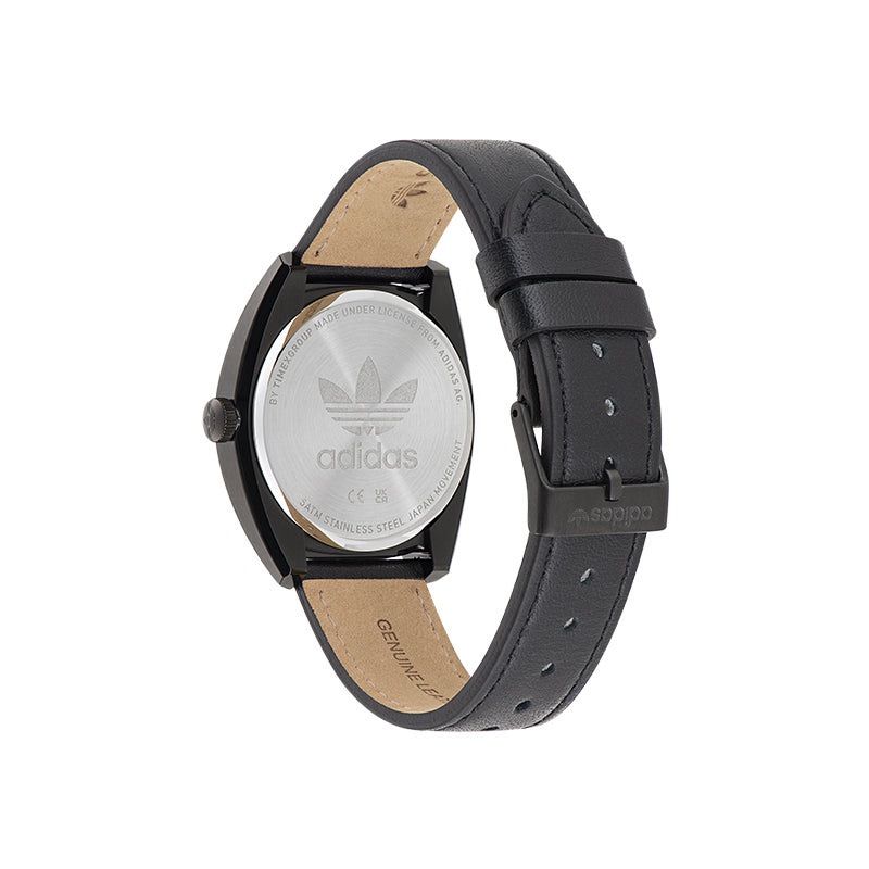 adidas Black Eco-Leather Strap Watch 'Black' AOFH225142I