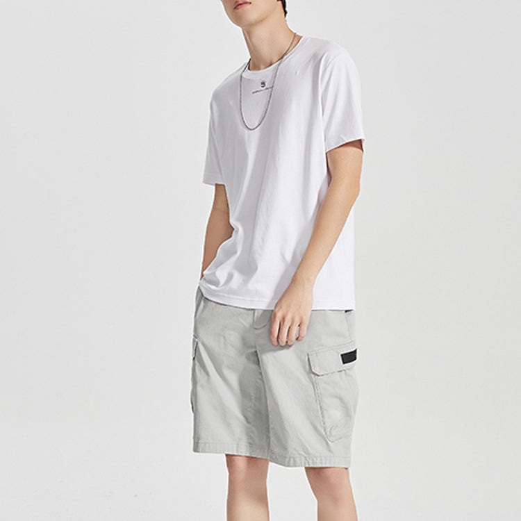 Li-Ning BADFIVE Series Basketball Sports Short Sleeve White AHSQ237-4