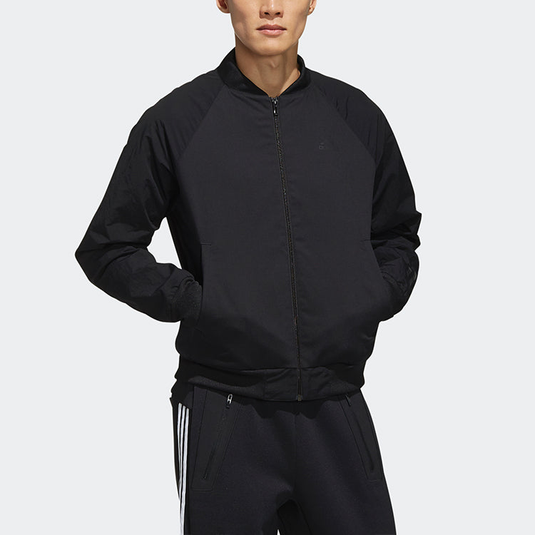 adidas M Id Bmb Jkt Ap Solid Color raglan sleeve Sports Jacket Black FN1674