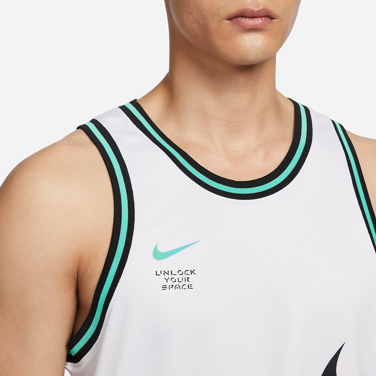 Nike DNA Unlock Your Space Basketball Jersey 'White' FJ7228-100