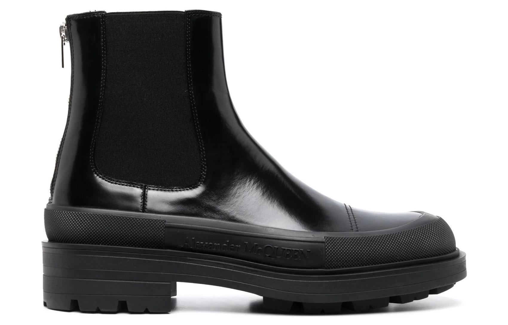 Alexander McQueen Chelsea Ankle Boots 'Black' 736508WHV7J1000