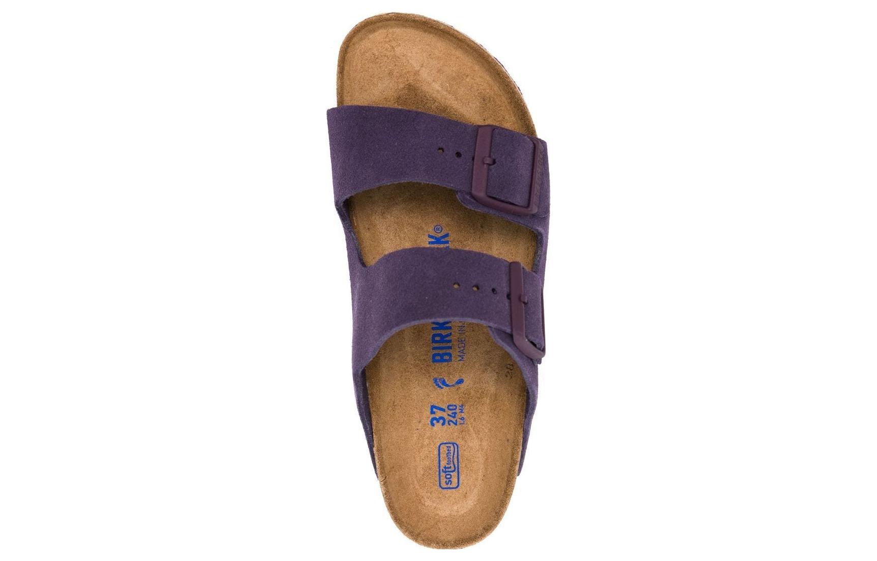 Birkenstock Arizona Soft Footbed Suede Leather Narrow Fit Sandals 'Wine' 1021265