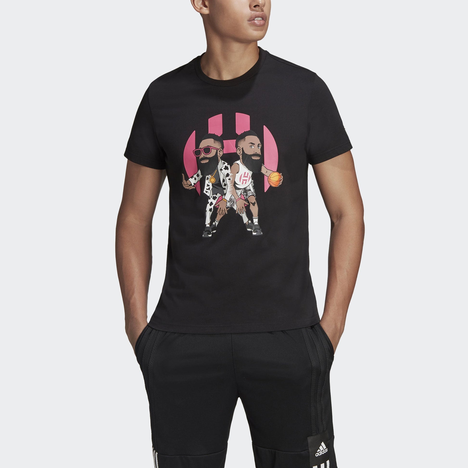 adidas HRDN GEEK UP Series Basketball Short Sleeve Black DX6930