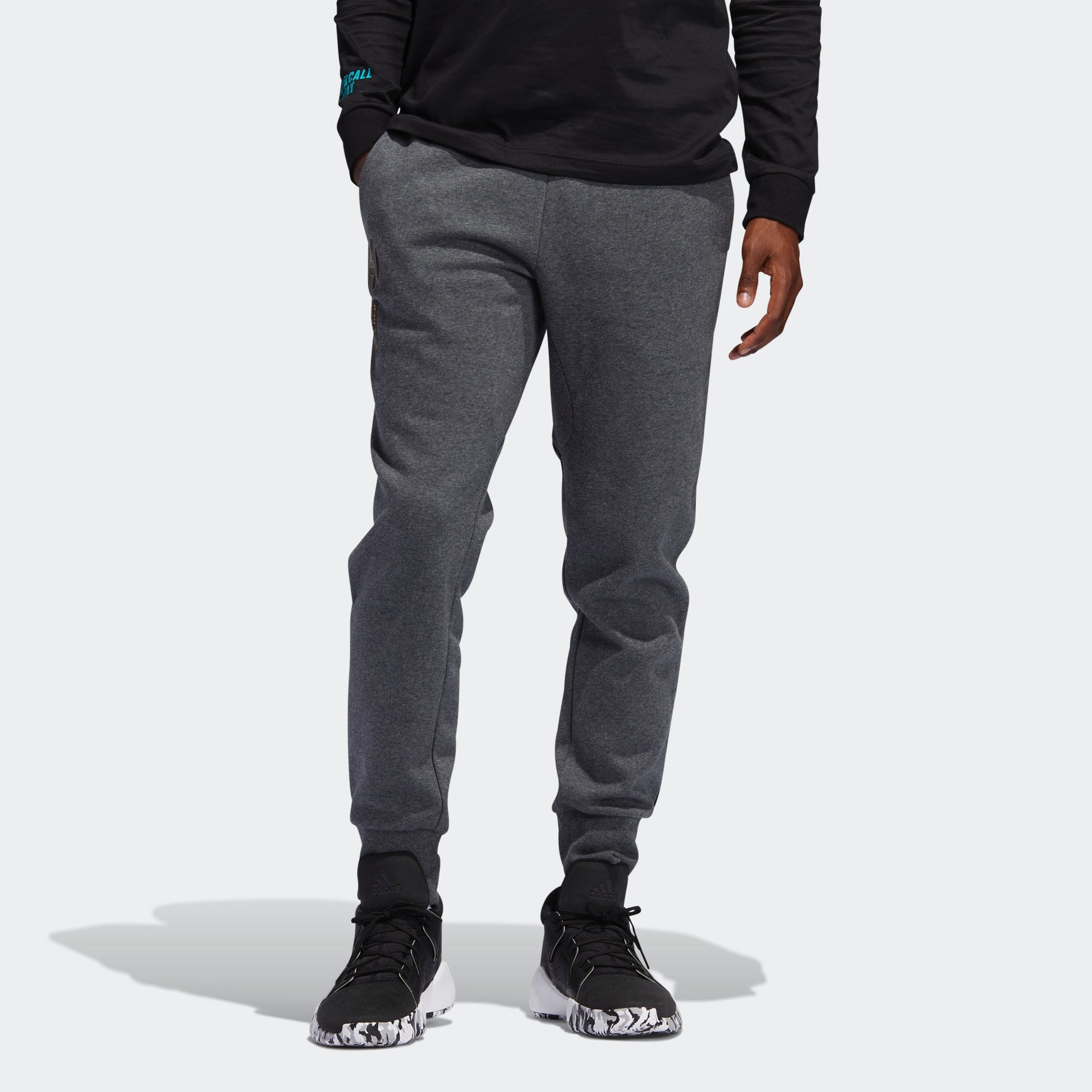 adidas Knit Small Casual Sports Long Pants Gray FH7691