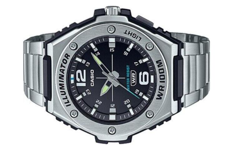 CASIO Quartz Limited Edition Waterproof Stainless Steel Strap Unisex Mens Black Analog MWA-100HD-1A