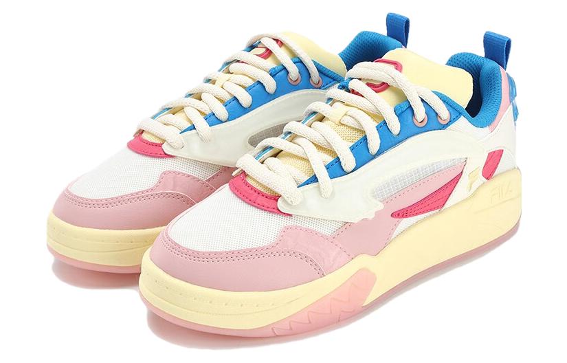 (WMNS) FILA FUSION Lifestyle Basketball Heritage Sneakers 'White Blue Pink' T12W323205FWS